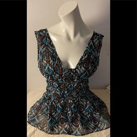 NWT Walter Baker Will Sleeveless Dressy Top Bohemian Teal - Picture 4 of 11
